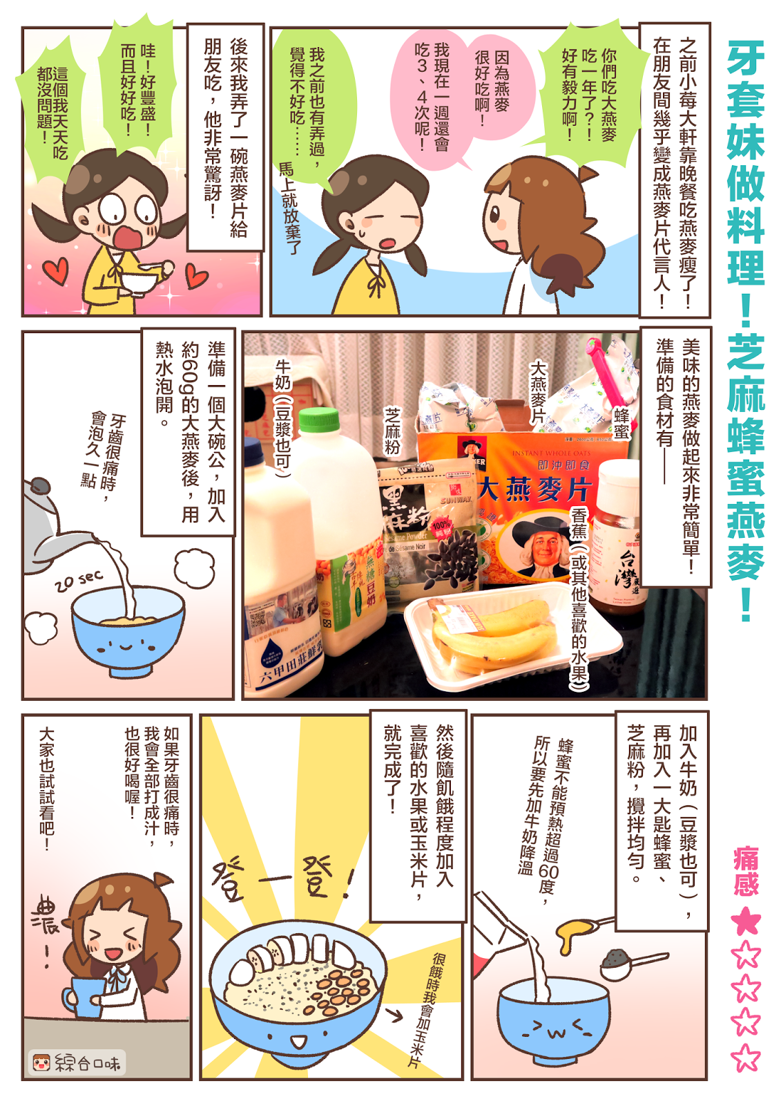 [瘦身餐分享] 推薦給愛吃澱粉的你！蜂蜜芝麻燕麥片加香蕉！