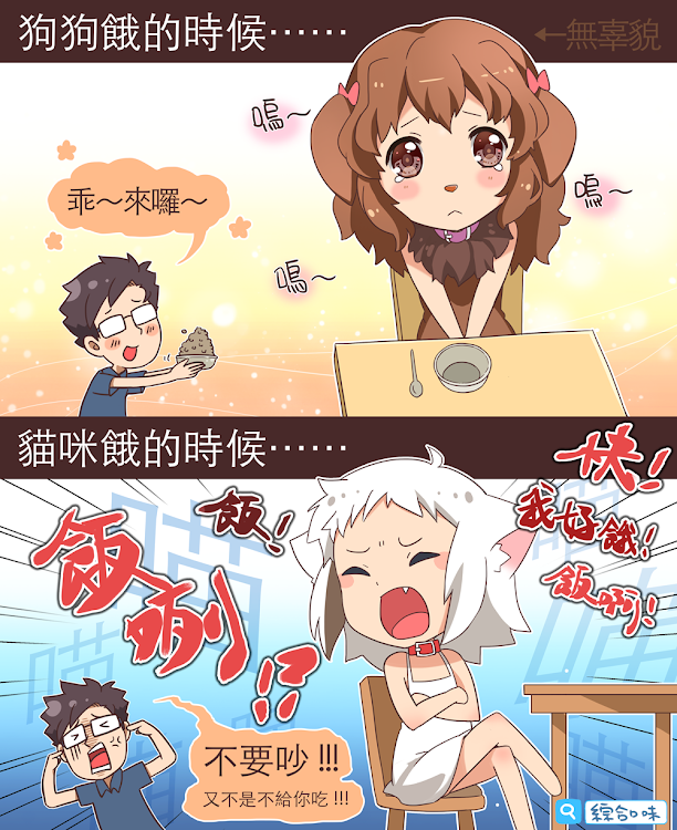 狗狗VS.貓咪肚子餓
