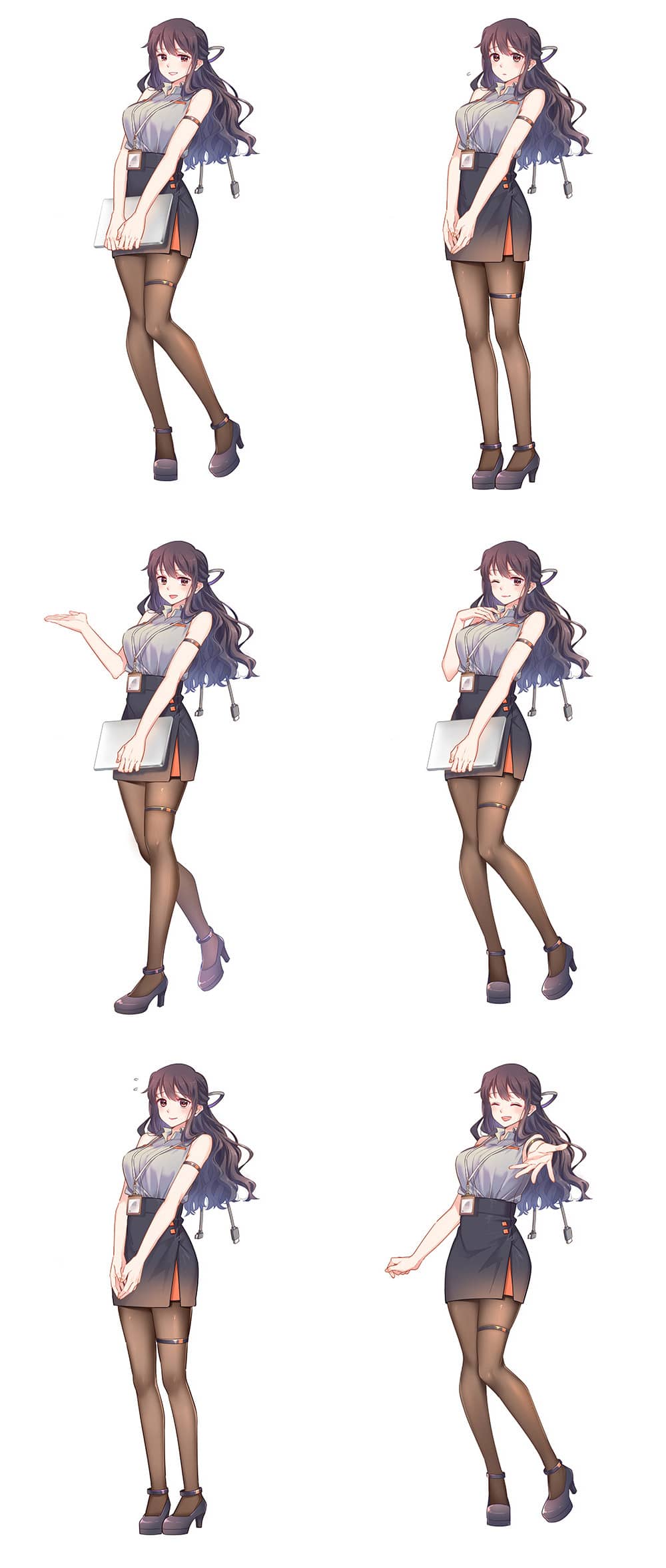 pose of Keychron Keyboard Girl Kaori By MixFlavor