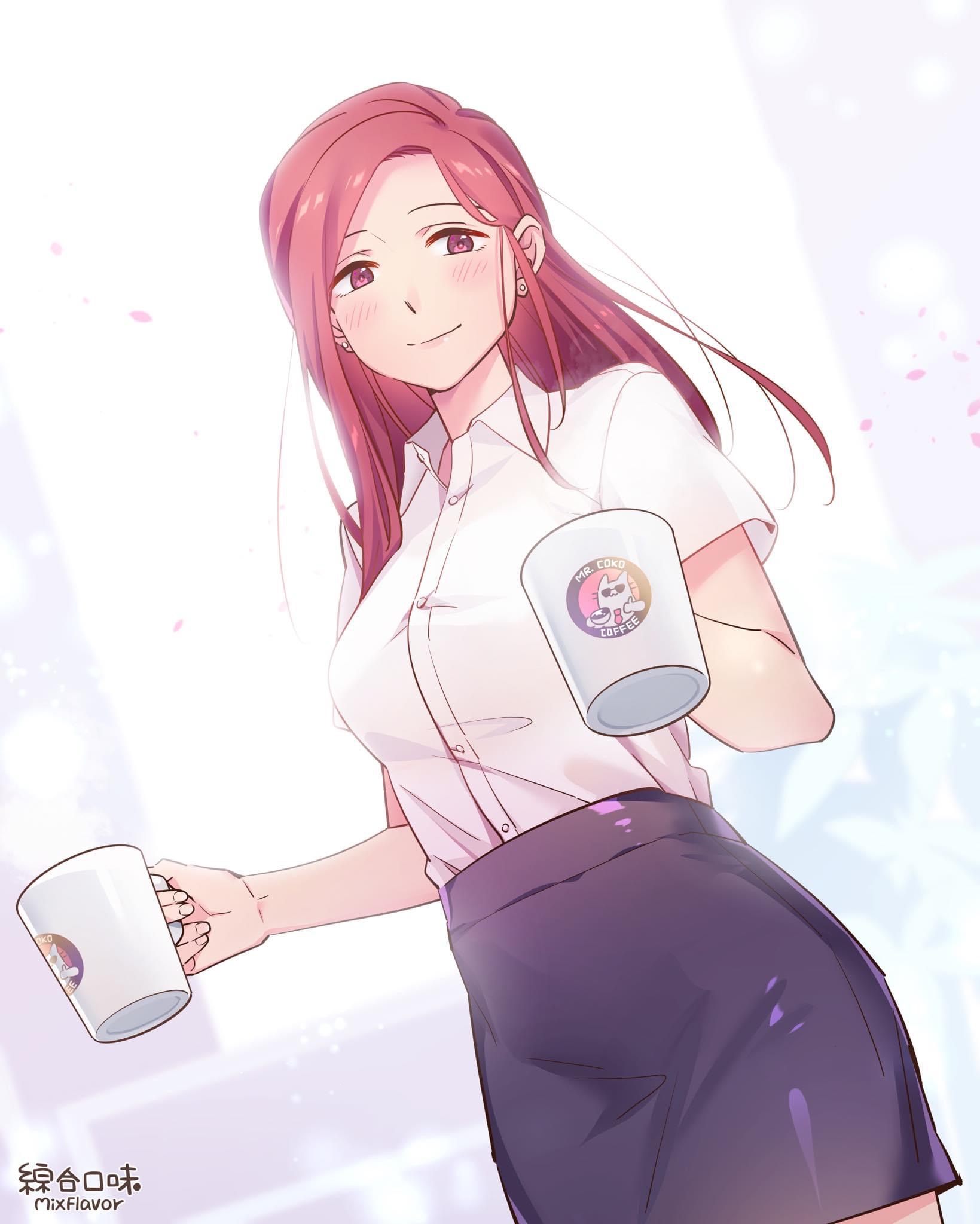 #WantSomeCoffee? 來杯咖啡提神醒腦吧❤️ #星期六的情話 #SmoothSaturday #土曜日の胸キュン #絜恩 #Jane #ジェン #咖啡 #coffee #コーヒー #插畫 #illustration #イラスト