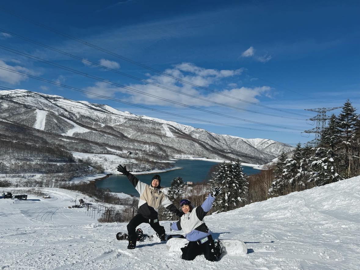 可以看到「田代湖」的滑雪場~